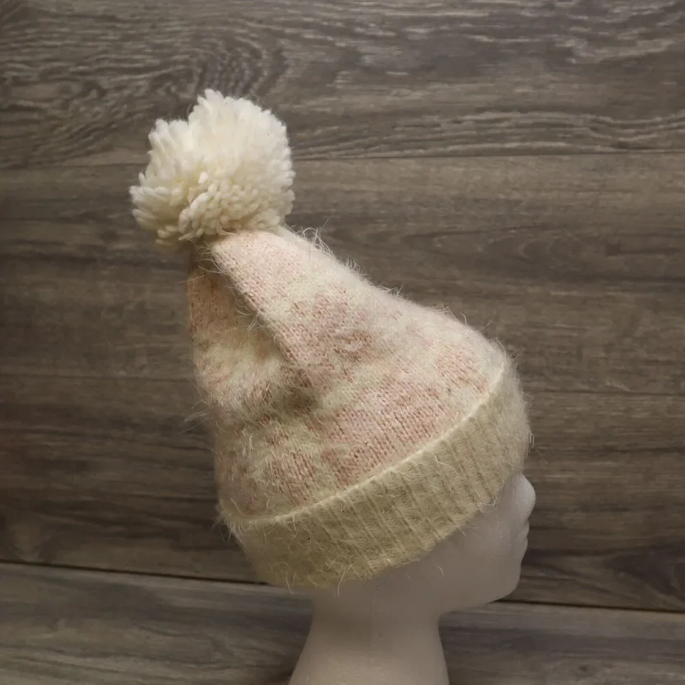 Gold Medal International Beanie Stocking Cap Pom Pom Hat Womens One Size Ivory